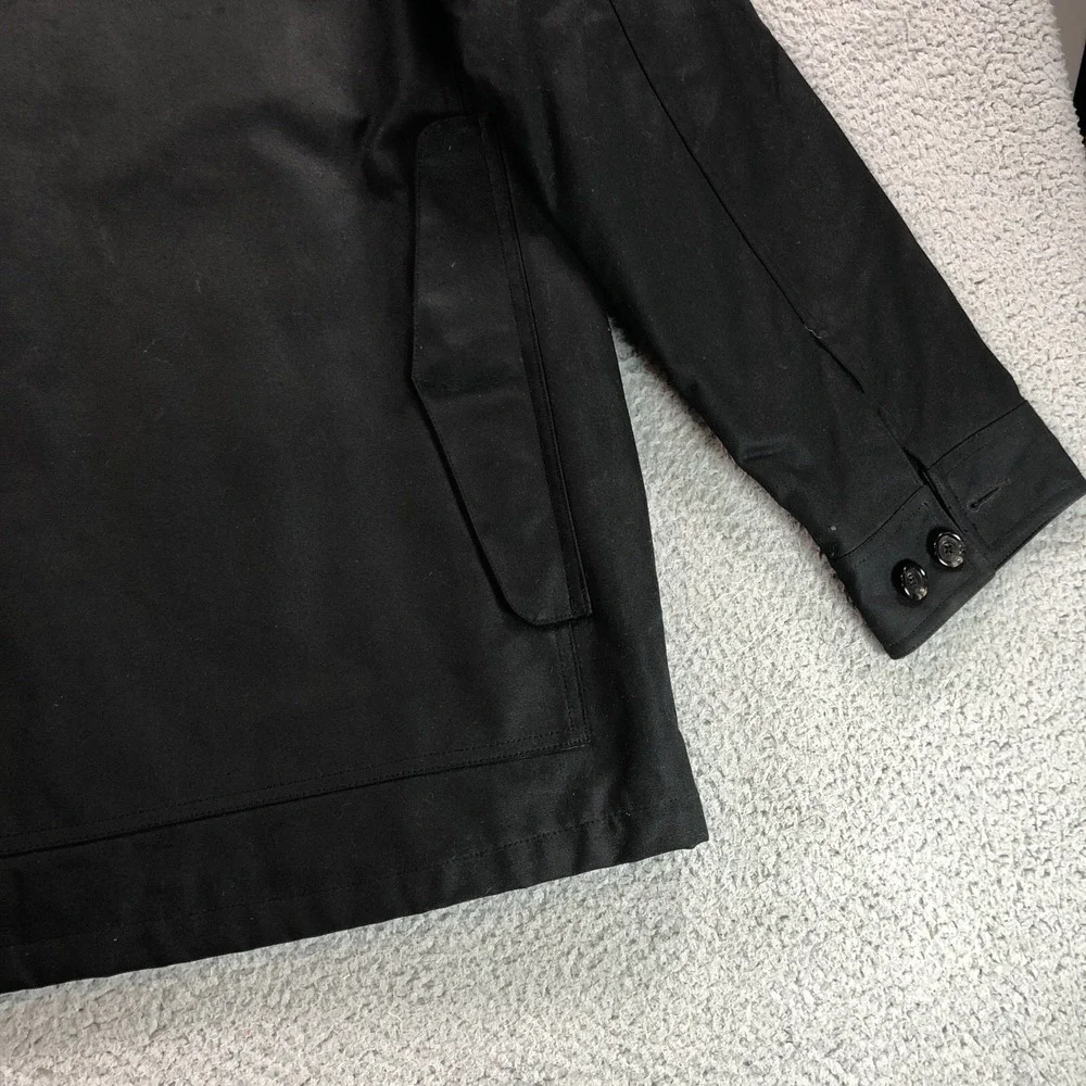 Polo Ralph Lauren Jacket Adult L Black Oiled Waxed Canvas Shooting Leather Chore